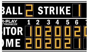 Image result for Free Baseball Graphics Scoreboard