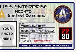 Image result for Star Trek ID Cards