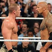 Image result for John Cena and the Rock Side by Side