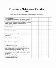 Image result for Preventive Maintenance Checklist Example
