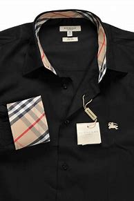 Image result for Black Burberry Button Up Shirt