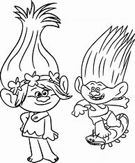 Image result for Troll Doll Coloring Pages