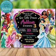 Image result for Disney Princesses Invitation