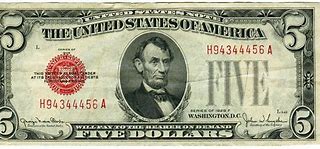 Image result for 5 Dollar Bill