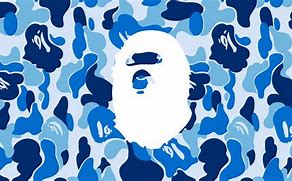 Image result for Blue BAPE with Words On It