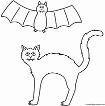 Image result for Bat Cat Coloring Page