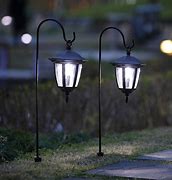 Image result for Solar Lights On Shepherd's Hook