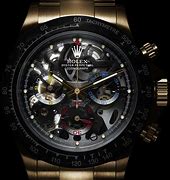 Image result for Rolex Black and Gold Skeleton Watch