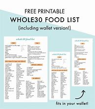 Image result for Whole30 Food List Printable