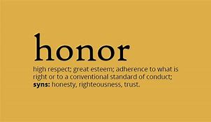 Image result for Honor Meaning