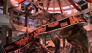 Image result for Jurassic Park T-Rex Vs. Raptors