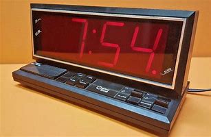 Image result for vintage digital alarm clocks wooden