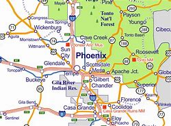 Image result for Show Phoenix AZ On Map