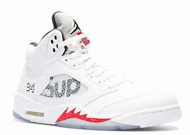Image result for Air Jordan 5 Supreme White