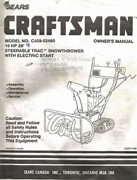 Image result for Craftsman Owner's Manual