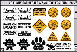 Image result for Funny Car Decals SVG