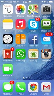 Image result for iPhone iOS 7 Home