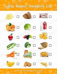 Image result for Shopping List for Children