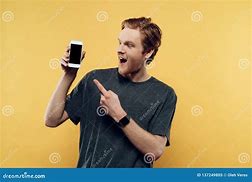 Image result for Man Holding Phone Red Shirt