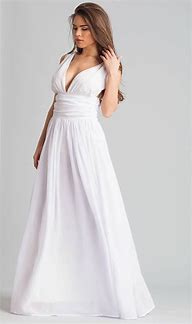 Image result for White Chiffon Maxi Dress