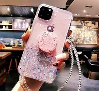 Image result for Clear Pink Sparkly Phone Cases