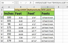 Image result for 31 Inches to Feet