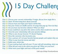 Image result for A 15 Day Challenge Format
