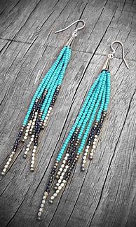 Image result for Long Seed Bead Earrings