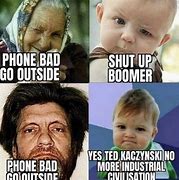 Image result for Phone Bad Go Outside Meme