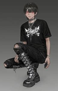 Image result for Goth Anime Boy OC