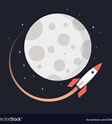 Image result for Roket and Moon Image