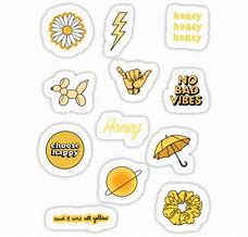 Image result for Cute Yellow Aesthetic Stickers