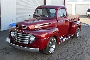 Image result for 1950 Ford Pickup Red