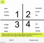 Image result for Word Memory Four Words