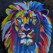 Image result for Colorful Lion Head