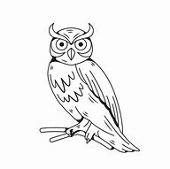 Image result for Owl Outline Clip Art Black and White