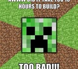 Image result for Funny Minecraft Memes for Kids