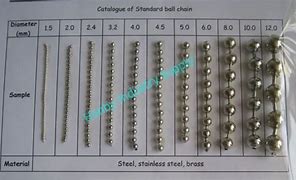 Image result for Beaded Ball Chain Sizes