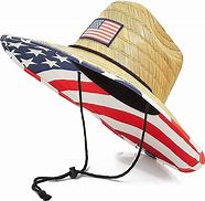 Image result for American Flag Straw Hat