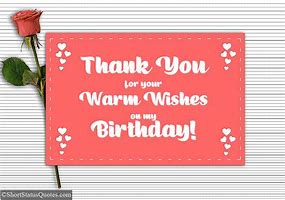 Image result for Thank You Birthday Status