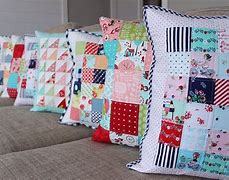 Image result for Two Fabric Quilted Pillows