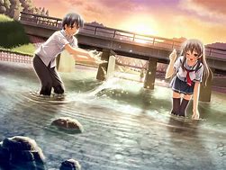 Image result for Anime Boy Winter Game Over