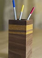 Image result for wood pen holders design