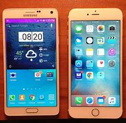 Image result for Note 4 vs iPhone 6 Size