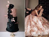 Image result for Rose Gold Black Champagne Wedding