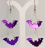 Image result for Purple Bat Earrings