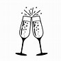 Image result for Champagne Clsses Clip Art