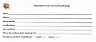 Image result for Book Challenge Form