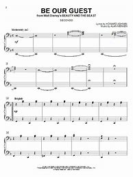 Image result for Be Our Guest Violin Sheet Music