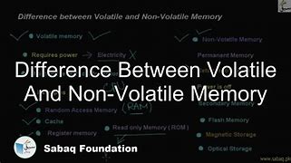 Image result for What Is Volatile and Non Volatile Memory